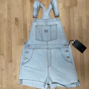 Women's Light Blue Denim Overalls